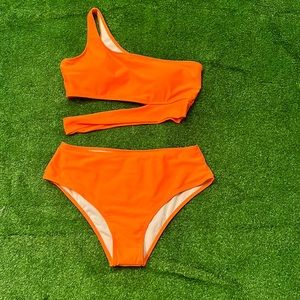 Ladies Two Piece Orange Bikini Set